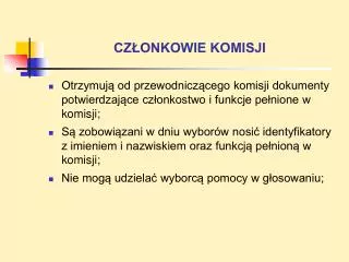 cz onkowie komisji