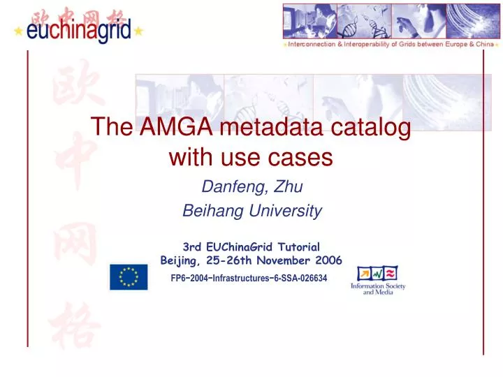 the amga metadata catalog with use cases