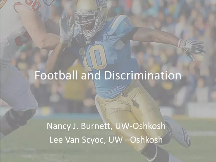 football and discrimination