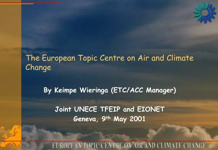 the european topic centre on air and climate change