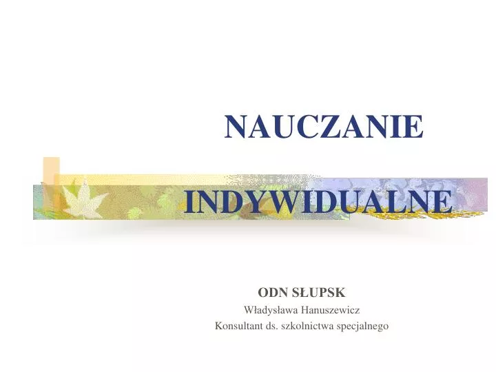 indywidualne