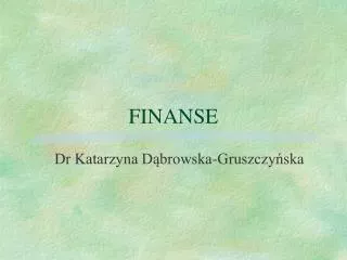 finanse