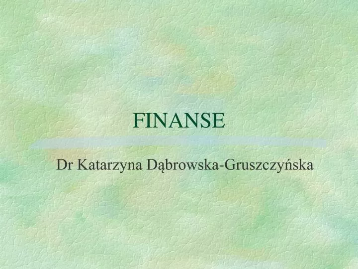 finanse