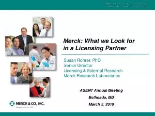 Merck: What we Look for in a Licensing Partner