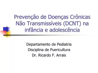 preven o de doen as cr nicas n o transmiss veis dcnt na inf ncia e adolesc ncia
