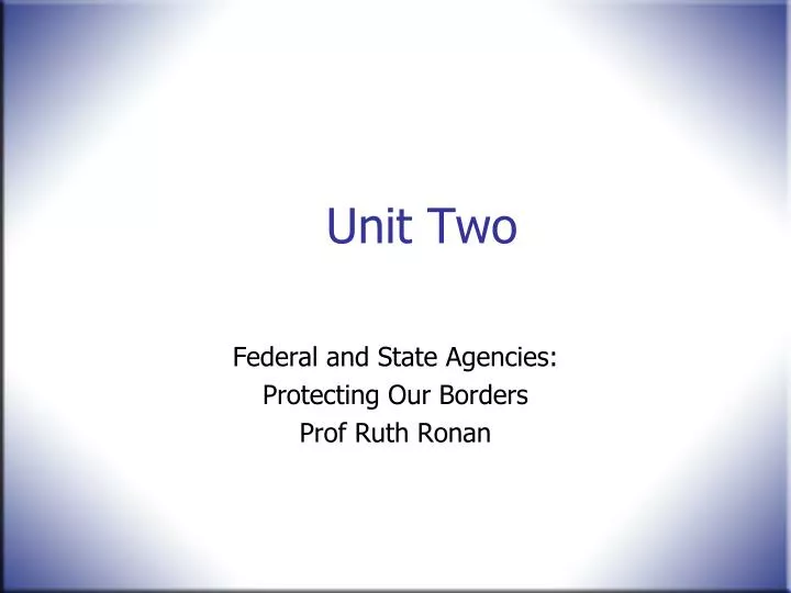 unit two