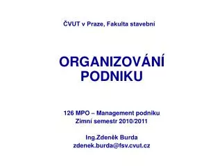 vut v praze fakulta stavebn