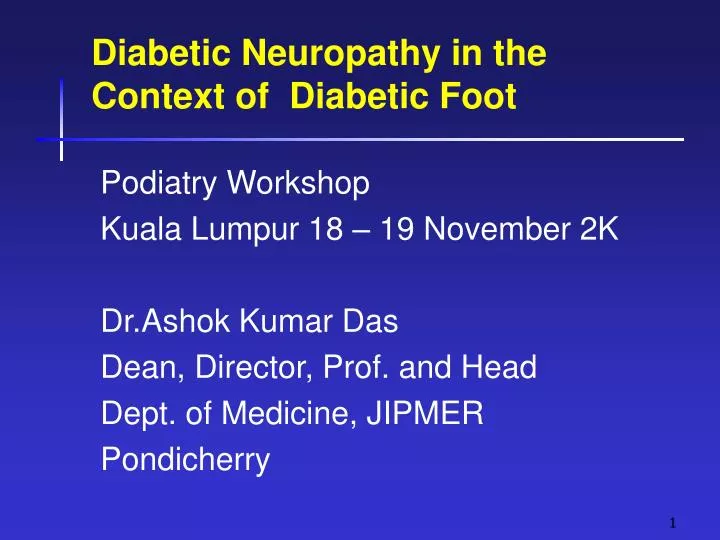 diabetic neuropathy in the context of diabetic foot
