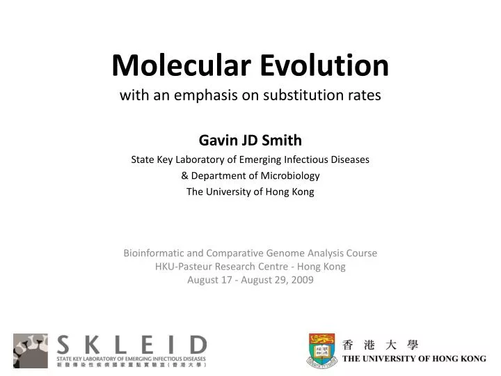 molecular evolution with an emphasis on substitution rates