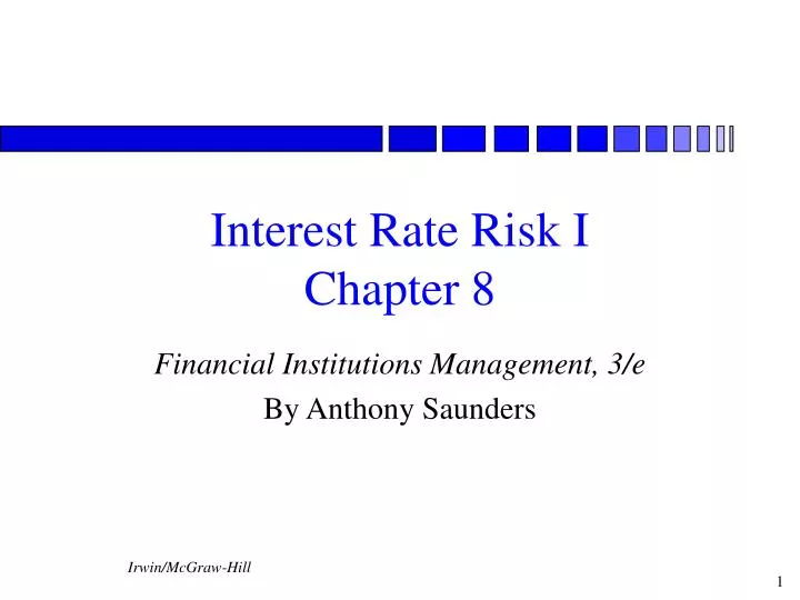 interest rate risk i chapter 8