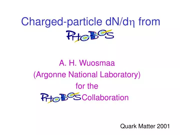 charged particle dn d h from phobos
