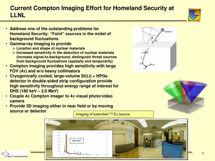 current compton imaging effort for homeland security at llnl