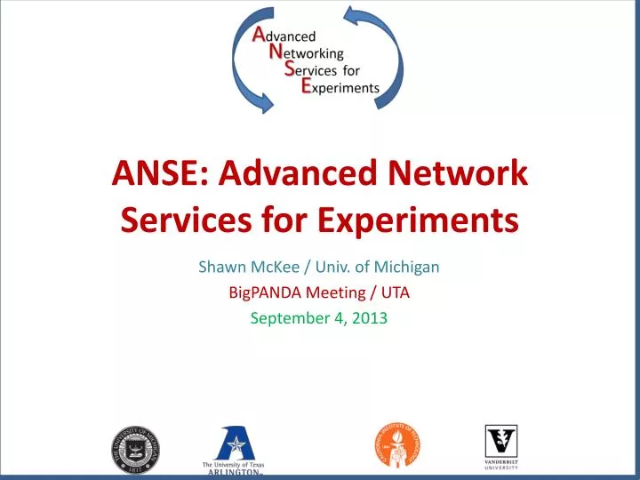anse advanced network services for experiments