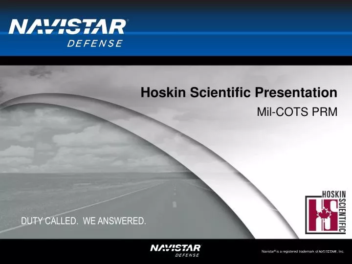 hoskin scientific presentation