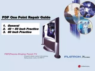 PDP One Point Repair Guide