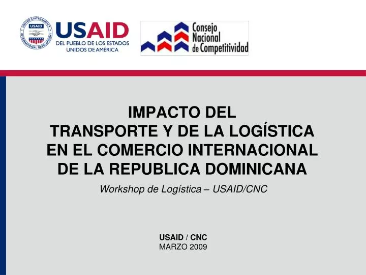 impacto del transporte y de la log stica en el comercio internacional de la republica dominicana