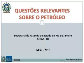 quest es relevantes sobre o petr leo