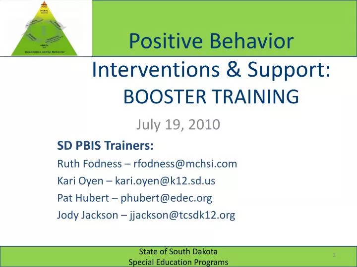 positive behavior interventions support booster training
