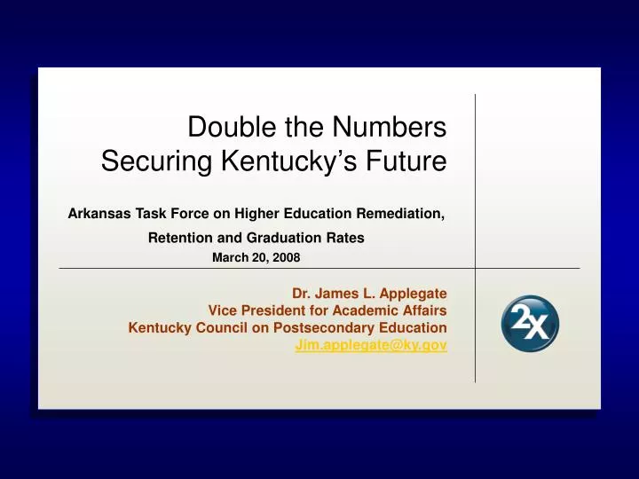 double the numbers securing kentucky s future