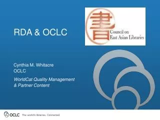 RDA &amp; OCLC