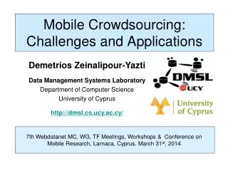 Mobile Crowdsourcing: Challenges and Applications