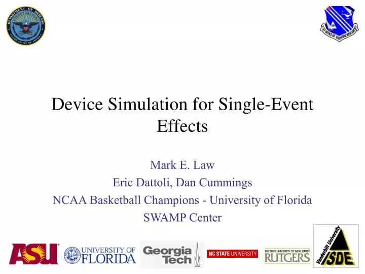 device simulation for single event effects