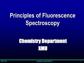 principles of fluorescence spectroscopy