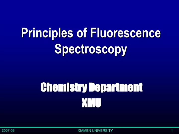 principles of fluorescence spectroscopy