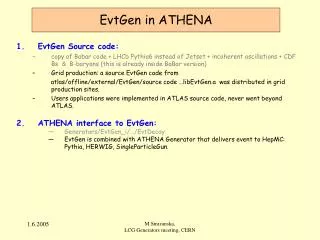 EvtGen in ATHENA