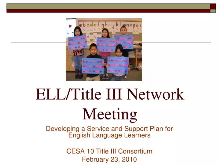 ell title iii network meeting