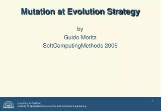 Mutation at Evolution Strategy