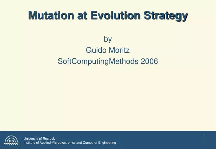 mutation at evolution strategy