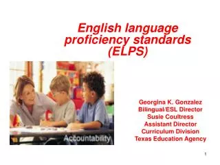 English language proficiency standards (ELPS)