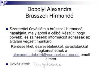 dobolyi alexandra br sszeli h rmond