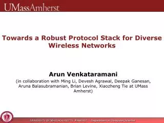 Towards a Robust Protocol Stack for Diverse Wireless Networks