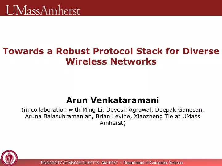 towards a robust protocol stack for diverse wireless networks
