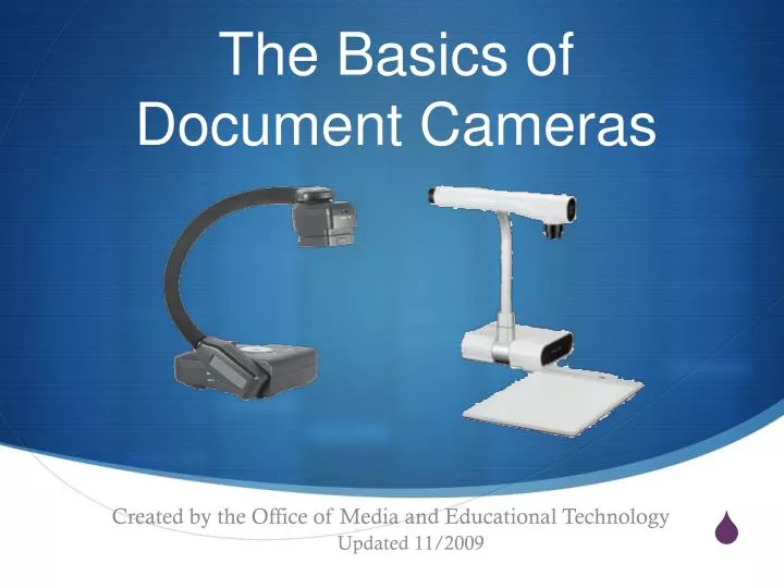 the basics of document cameras