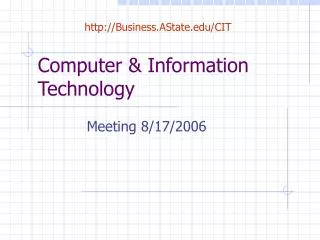 Computer &amp; Information Technology