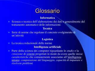 glossario