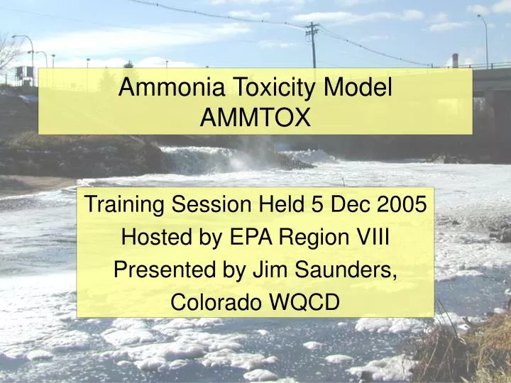 ammonia toxicity model ammtox