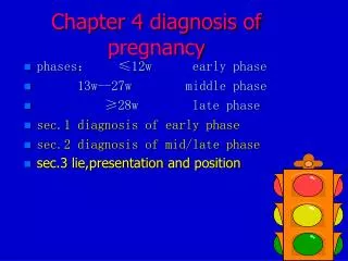 Chapter 4 diagnosis of pregnancy
