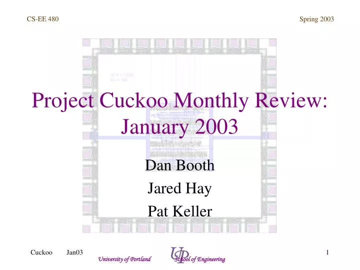 project cuckoo monthly review january 2003