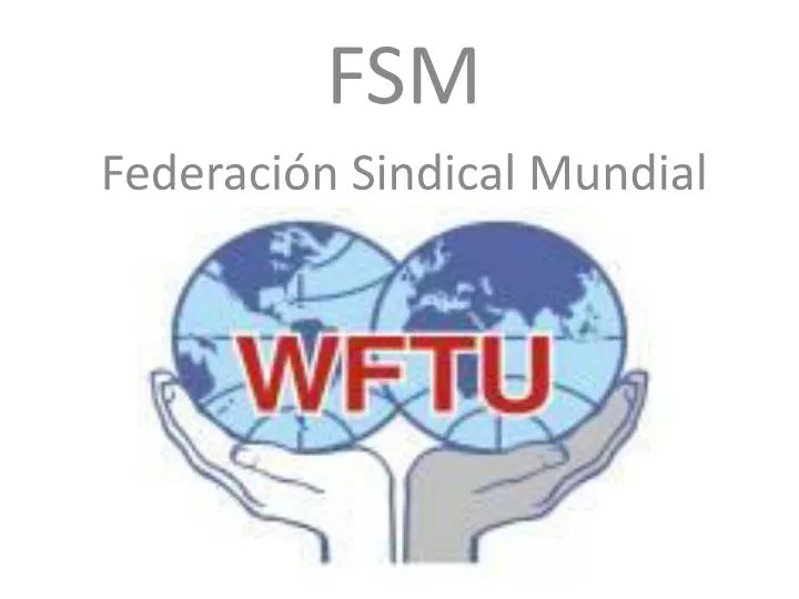 fsm federaci n sindical mundial