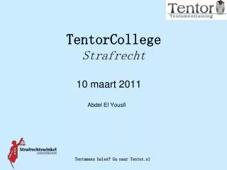 tentorcollege strafrecht