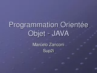 programmation orient e objet java