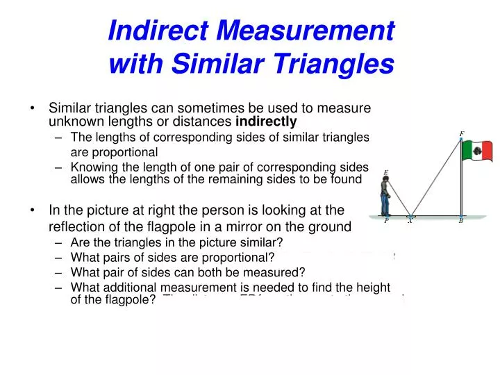 indirect measurement with similar triangles