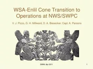 WSA-Enlil Cone Transition to Operations at NWS/SWPC