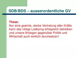 sdb bds ausserordentliche gv