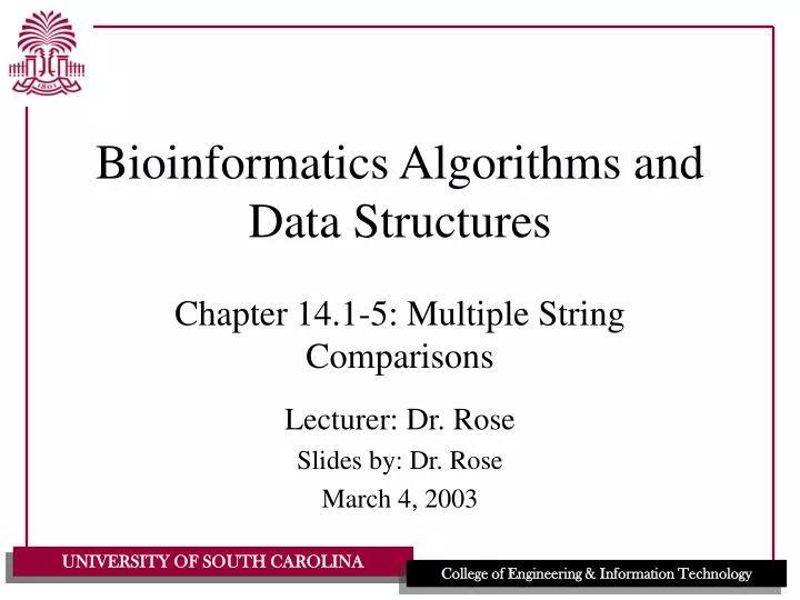 bioinformatics algorithms and data structures