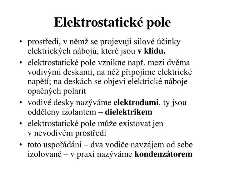 elektrostatick pole